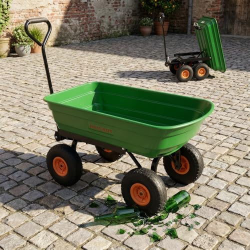 TÜV/GS Gartenwagen EXPERT Pannensicher mit Kippfunktion 250 kg Bollerwagen Transportwagen