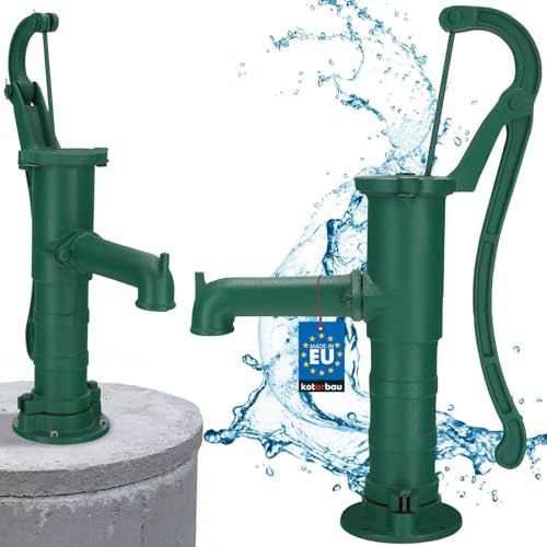 KOTARBAU® Schwengelpumpe Gartenpumpe Handschwengelpumpe Grün Wasserpumpe Brunnenpumpe Handpumpe Gusseisen Vintage
