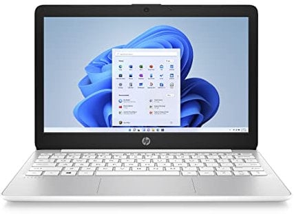 HP Stream Laptop | 11,6" HD Display | Intel Celeron N4120 | 4GB DDR4 RAM | 64GB eMMC | Intel Grafik | Windows 11 S-Mode | QWERTZ Tastatur | Weiß | inkl. Microsoft Office 365 Single