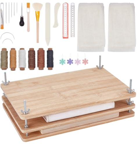 UNICRAFTALE 1 Set 29.5x19.5cm Buchbinde Sets Bücherbindematerialien Buchbindebedarf Buchreparatur Set Mit Falzbein Ahle Nadeln Faden Zum Binden Und Reparieren