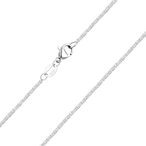 Kraven Feine 925 Silber Damen Halskette ohne Anhänger, Silberkette in 40.45.50.55.60 cm verfügbar Silberschmuck