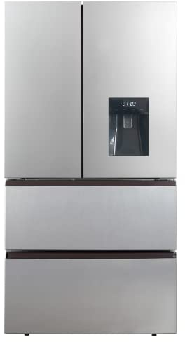 PKM French Door Kühlschrank mit Gefrierschrank FD399NF WDIXK/NoFrost Technik/mit Touch Control/ 4**** Gefrierfach/ 183x84cm/ Kühlteil 284 L/Gefrierteil 148L/ 41 dB/ 350 kWh/Jahr/Edelstahl