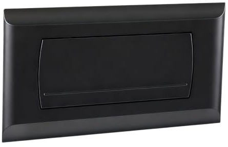 Empyreal WC Drückerplatte für Geberit 200F, 115222111 (Matt Schwarz) | Betätigungsplatte Ersatzteile für UP-Spülkasten, mit Spülhebel-Set und Montageschrauben, 340 x 185mm