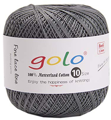 golo Häkelgarn Größe 10 für handgestricktes Häkelgarn Baumwolle häkelgarn Graue Garne