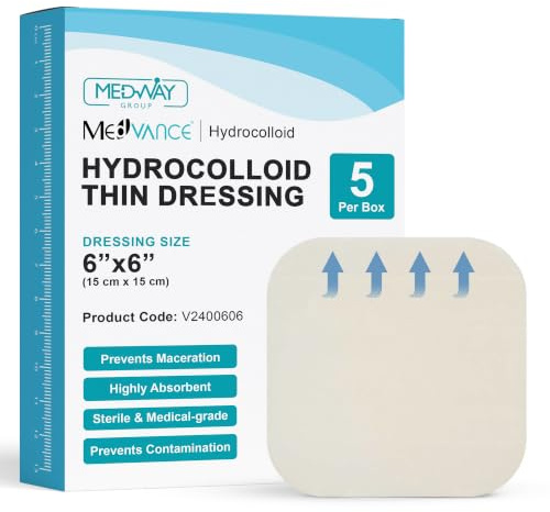 MedVance Hydrocolloid – Hydrocolloid Adhesive Thin Dressing 6X 6 Box of 5 Dressing