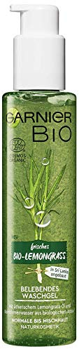 Garnier Waschgel, reinigt, erfrischt die Haut, feuchtigkeitsspendend, für normale bis Mischhaut, Garnier Bio, Bio Lemongrass, 1er Pack(1 x 150 ml)
