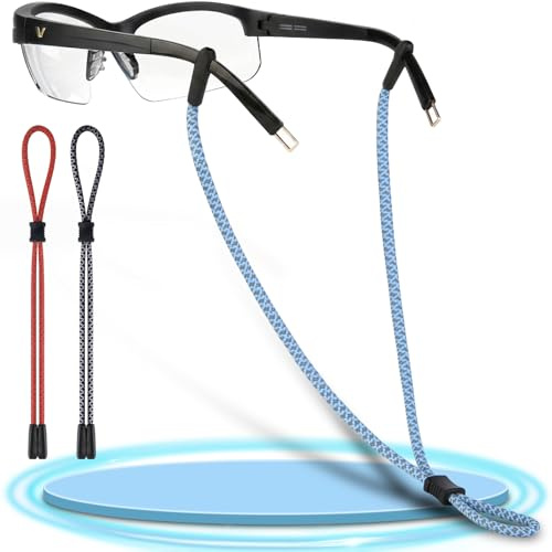 Pamofuper Brillenband Sport 3 Stück - Reflektierend Streifen - Brillenbänder Verstellbare Brillenband Herren Damen Kinder Rutschfest Sportbrillenband für Radfahren und Laufen im Freien