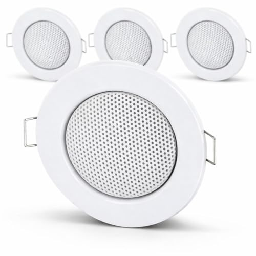 HAVA 4er Pack, Vollmetall Einbau Lautsprecher, Halogen-Design, Einbau 60mm