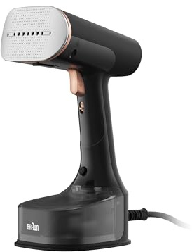 Braun QuickStyle 7 GS7077BK Dampfglätter, Dual FreeGlide 3D Technologie, FastSteam Technologie, Steamer, Dampf 35 g/min, Wassertank 250 ml, 3 m Kabellänge, in 35 Sekunden bereit, 1600W, Schwarz/Kupfer