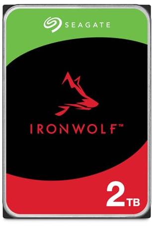 Seagate IronWolf 2 TB, NAS Interne Festplatte HDD, 3.5 Zoll, 5400 U/Min, CMR, 64 MB Cache, SATA 6 GB/s, silber, inkl. Data Rescue Service (ST2000VNZ03)