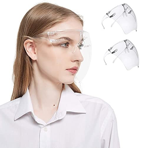 Pozlle 2er-Pack Anti-Fog Gesichtsschutz, klare beschlagfreie Schutzbrille, Anti-Schwindel Design, geeignet für Männer, Frauen und Brillenträger