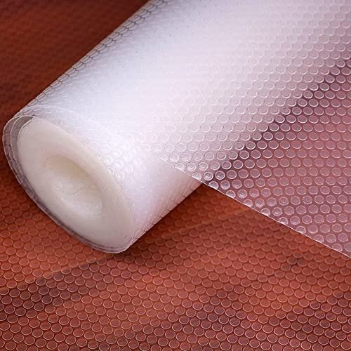 wohomuke Schubladenmatte 30x600cm küche Matte für schubladen schubladeneinlage zuschneidbar Eva Kühlschrankmatten Für Schubladen Regale Schrank Kühlschrank(Transparent,30x600cm)