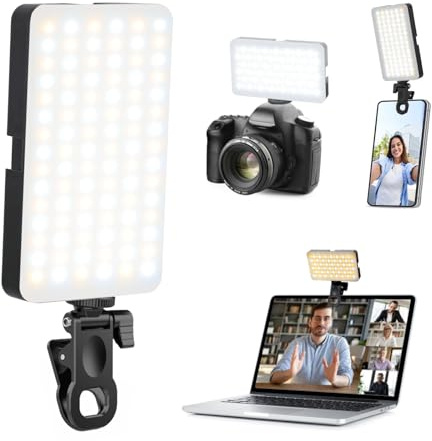Handy Licht iPhone Selfie Licht: 90 LED Wiederaufladbare Telefonfülllichter, Ringlicht für Kamerabild, Make-up-Foto, Videokonferenzen, Laptop-Nutzung, Zoom-Meetings, TikTok, Vlog-Fotografie