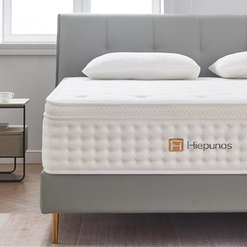 Hiepunos Matratze 180x200 cm 26cm Höhe 7-Zonen Federkernmatratze Orthopädische Taschenfederkernmatratze mit Comfort Memory-Schaum Schicht, Härtegrad H3, Rückenentlastende,100 Nächte Probeschlafen