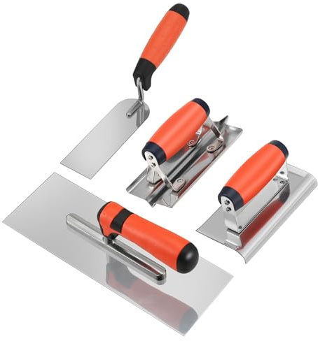 Dytabepl Edelstahl Beton Glättekelle und Spachtel für Trockenbau, Finish | Betonkantenkelle, Kantenkelle mit Bequemer ,Arbeitssparend, Edelstahl-Putzkelle und Randkelle,Mauerwerksbau Handwerkzeug