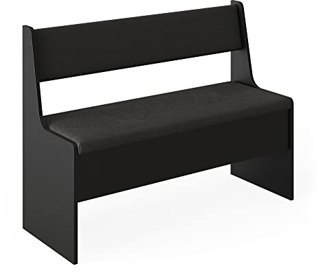 Vicco Esszimmer-Bank Roman, Schwarz, 41.5 x 106.6 cm, geeignet für platzsparende Ecklösungen im Essbereich
