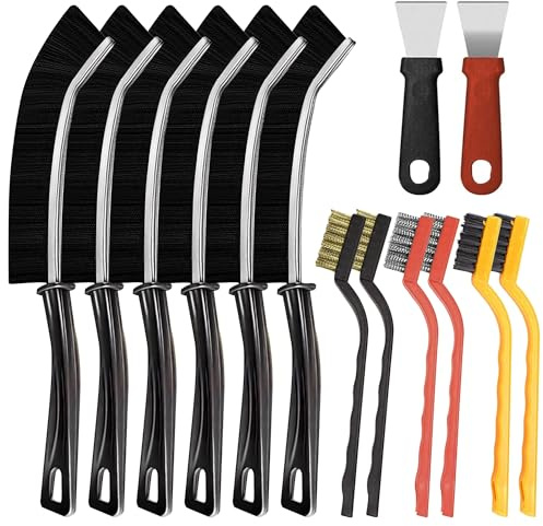 XiaoLidm 14PCS Spaltreinigungsbürste mit harten Borsten, Fugenreinigungsbürste, Steckdosenbürste zum Reinigen, Fugenbürste Bad, Hartborsten Eckenreinigungsbürste für Badezimmer Fliesen Küche
