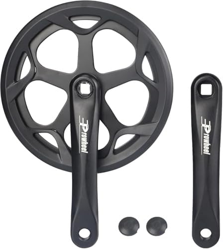 ZUKKA Prowheel Fahrrad Kurbelgarnitur 52T aus 170 mm Aluminiumlegierung Arm für Singlespeed und 6/7/8-Fach City Bike, Fat Bike, E-Bike, Faltrad