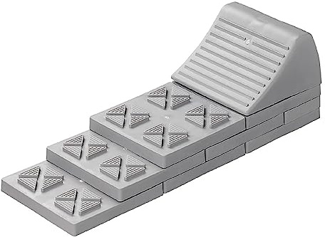 Auffahrkeil für Wohnmobil 5t stapelbar Ausgleichskeile Camper 9tlg | 1x Unterlegkeil 21x21x12cm, 7x Baustein 21x21x2,5/3,2 cm, 1x Baustein 10,5x21x2,5/3,2 cm