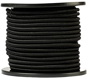 SNURO Elastisches Gummischnur (8mm, 50M, Schwarz) - Professionelle Qualität Gummiseil - Wetterfest und wiederverwendbar - Bruchkraft 80kg - WLL 40kg