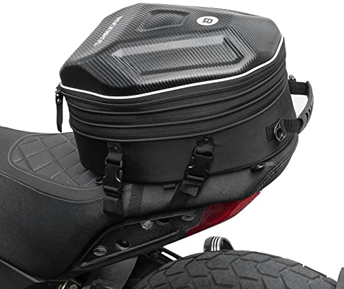 ROCKBROS Hecktasche Motorrad Wasserdicht 20-35L, Sitztasche Helm Tasche | Motorrad Gepäcktasche Erweiterbar, Multifunktional Motorradtasche, Reflektierend