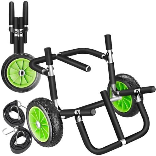 tectake® Transportwagen klappbar für Surfbrett, Transporter für Stand Up Paddling Board, Kanu Boot oder Kajak aufblasbar, Trolley für Schlauchboot, Buggy für SUP, Surfbrett Zubehör - doppel