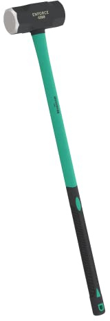 Extra Grosser Vorschlaghammer 10LB / 4500 Gramm mit 2K Fiberglasstiel 92cm aus der ENFORCE Serie von WIESEMANN 1893 I Hammer Kopf geschmiedet & induktiv gehärtet I 80485