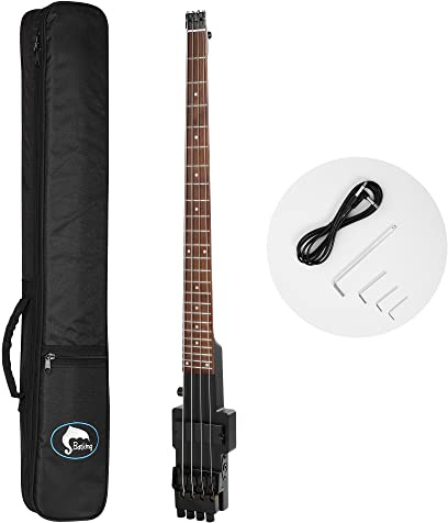 Batking Reise-E-Bass Headless 4 Saiten Bass mit Gigbag