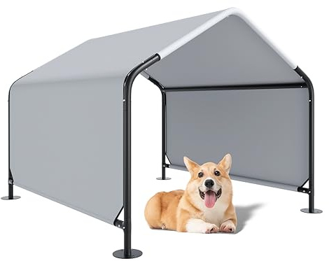 Sinoba XL Outdoor Tier-Pavillon 120 x 120 cm Zelt für Hunde Kleintiere | Wetterfester Unterstand und Unterschlupf mit UV-Schutz. Schneller Aufbau für Garten, Terrasse und Camping