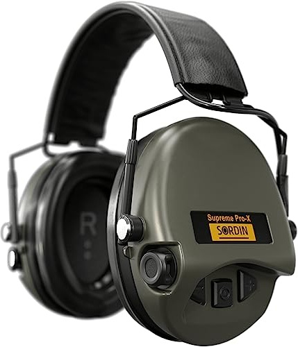 Sordin Pro-X Slim SFA Kapsel-Gehörschützer - Gehörschutz aktiv mit 31 dB SNR Dämmring