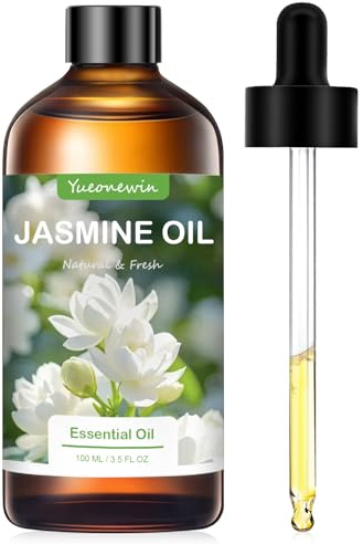 Jasminöl 100ml, Reines Jasmin Duftöl Ätherische Öle für Aroma Diffusor | Jasminöl Ätherisches Öl Aromatherapie für Massage, DIY, Seife, Kerzenherstellung, Bad, Geschenke für Frauen Weihnachten