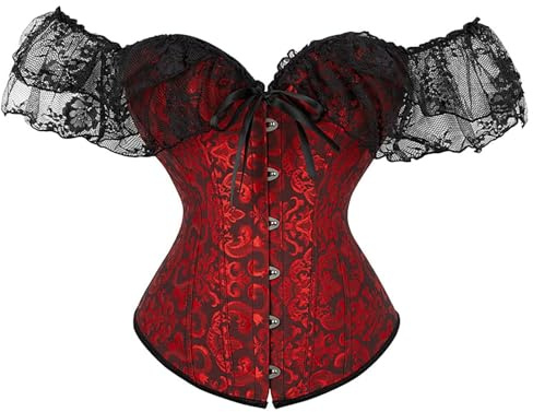 Unterbrust Corsage Damen Corset Top Prinzessin Kostüm Korsett Bauchweg Oberteil Shapewear Burlesque Rapunzel Piraten Steampunk Pirat