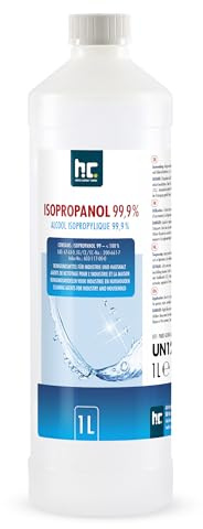 Höfer Chemie Isopropanol 99,9% 1 L - Ispopropylalkohol zur Reinigung & Entfettung - Starkes Lösungsmittel - Vielseitig Verwendbar