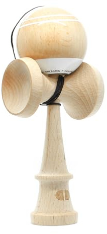 Skill Addicts Starter Kendama, modernes Holz-Kendama original für Tricks, für Kinder und Erwachsene - Transparent