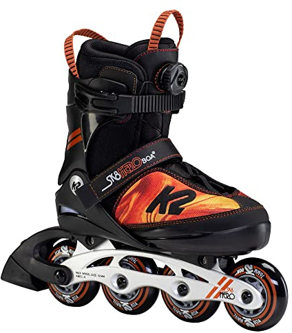 K2 SK8 Hero BOA ALU Inline Skate 2025 Black/orange