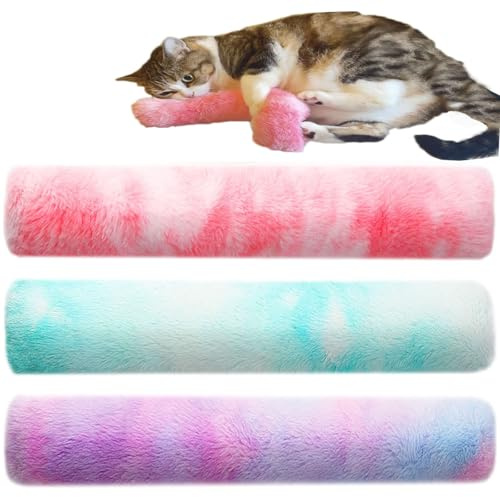 Coogime 3 Stück Katzenspielzeug mit Katzenminze, Weiches und Langlebiges Interaktives Kicker-Spielzeug für Katzen und Hunde (Bunt)
