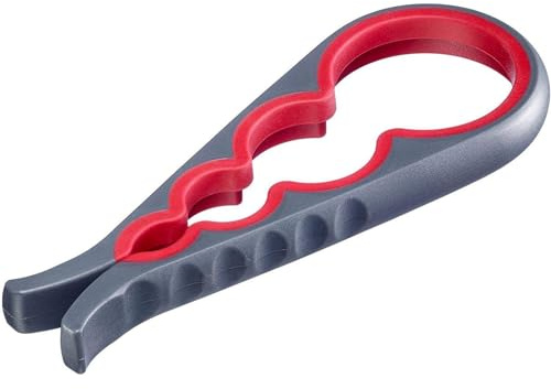 Westmark Glas- und Flaschenöffner/Deckelöffner, Länge: 23 cm, Hochwertiger Kunststoff, Moby Dick, Anthrazit/Rot, 10482270