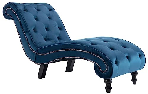 vidaXL Chaiselongue Relaxliege Liegestuhl Relaxsessel Loungesessel Sesselliege Liegesessel Komfortliege Recamiere Lounge Blau Wildleder-Optik