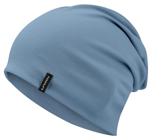 HAMUNI Slouchy Beanie Mütze Damen, Bequeme Baumwolle Mütze Herren | Leichte Mütze Doppellagige Weiche Dünne Mütze Klassische Modische Beanie Mütze Perfekt für Alltag und Übergangszeiten