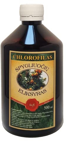 Gamtos lobynai Flüssiges Chlorophyll ''Nadelbäume Elixier'', 500 ml