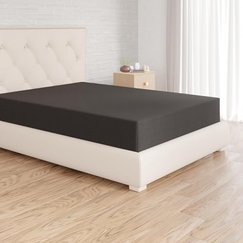 Amazon Basics Spannbettlaken Mikrofaser 140cm x 200cm x 30cm Schwarz