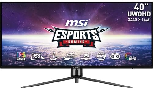 MSI MAG401QR 40 Zoll UWQHD 155Hz IPS Gaming Monitor Schwarz USB-C