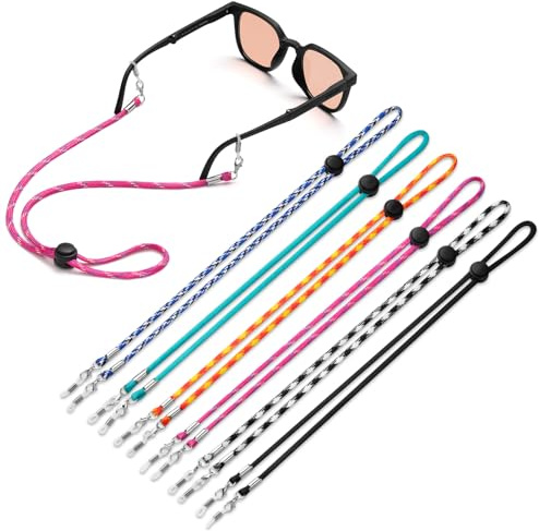 DUGRAFT Brillenband, Universelle Brillenkette für Herren & Damen, Brillenbänder für Sonnenbrillen und Normale Brillen, Umhängeband für Brillen, mit 2 Auswechselbaren Gummiringen