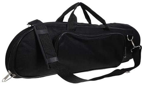 Tragetasche für Trompete, Tragbar, Stoßschützend, Schwarz | Oxford Gewebe, Spritzschutz, Außenbereich und Reise, mit Kleiner Tasche