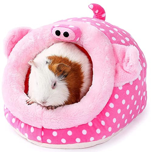 JanYoo Kleintierhöhle für Chinchilla, Igel, Meerschweinchen, Käfigzubehör, Spielzeug, für Bartagame, Hamster, Frettchen, Ratte(Schwein,L)