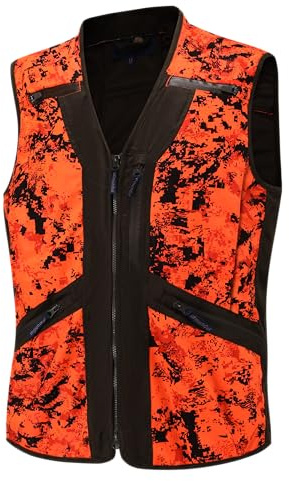 Full mundur Atenze Jagdweste Outdoorweste Orange Camo Winddicht | Jagdbekleidung herren Orange Camo Winddicht Wasserdicht Jagdweste Outdoorweste Windstop