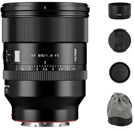 VILTROX AF 85mm F1.4 Pro FE Vollformatobjektiv für Sony E-Mount, 85mm f/1.4 Autofokus-Portrait-Prime-Objektiv, kompatibel mit Sony a7RIV a9 a7RII a7RIII a7III a7C FX3 ZVE1 A1 a6600 a6700 a6400 ZV-E10