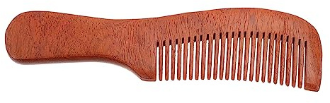 Sandelholz Haarkamm mit Griff, Antistatisch, Tragbar, Braun