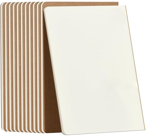 ZCZN Notizbuch A5 blanko, 12 Stück Kraft Cover Notizheft mit 30 Blatt, Heft für Büro und Schule