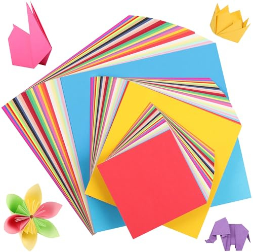 450 Blatt Origami Papier – Tri-Size 10/15/20cm 30 Farben 80gsm | Uncle Paul buntes papier doppelseitiges Faltpapier für Kunsthandwerk UAP06MX1